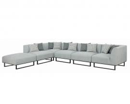 Corrine by Scott Living Grey Fabric 6 PC Modular Sectional 551331 by Coaster